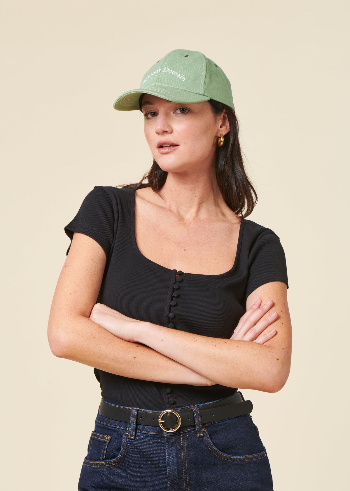 Casquette verte sauge - Bonjour Demain