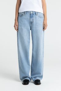 Jean large en coton bio | bleu délavé "joan blue reef super light used"