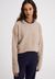 Pull beige en laine bio et recyclé - dariaa dark caramel melange