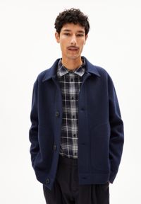 Veste en coton et laine bio | marine "luciaan - night sky"