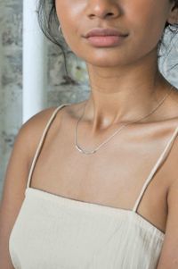 Collier en argent recyclé - silver wave curve