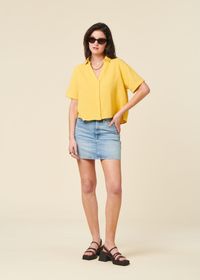 Jupe en coton biologique recyclé | bleu "aacumeri - andromedar"