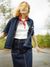 Chemise denim en coton biologique | bleu "lina painter denim shirt dark blue - dark blue" - Nudie Jeans