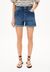 Short en jean en coton recyclé | bleu délavé "sheaari wavy blue"
