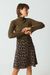 Jupe en tricot de coton bio | motif jacquard vert foncé "arane skirt f23g8" - SKFK