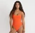 Maillot une pièce en matières recyclées | orange "swim open back one-piece - blood orange"