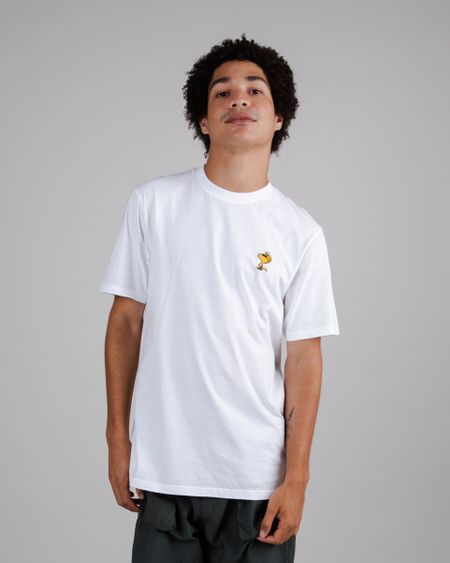 T-shirt en coton bio | blanc "peanuts sunny woodstock regular t-shirt white"