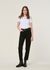 Pantalon droit en coton bio | noir "black nele pants" - Thinking Mu