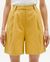 Short en coton bio | jaune "ambar crinkled lia shorts" - Thinking Mu