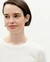 T-shirt côtelé manches courtes en coton bio | blanc "white dakota rib top" - Thinking Mu