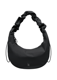 Sac bandoulière en matière recyclée | noir "moon bag ruffle black"
