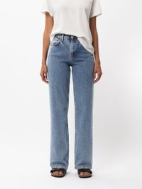 Jean ample taille haute bleu en coton bio - clean eileen gentle fade