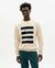 Sweat en coton bio | écru à motif imprimé "hello playa sweatshirt ivory"