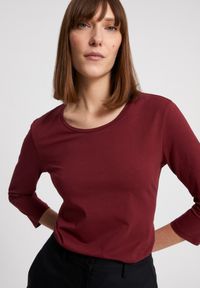 T-shirt à manches 3/4 rouge en coton bio - neaa