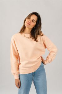 Sweat femme pêche en coton bio - paradise peach