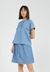 Top léger bleu jean en tencel, coton bio et lin - ciaana