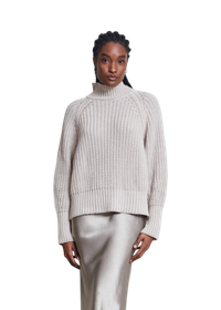 Pull maille oversize en coton bio | beige "ola ivory"