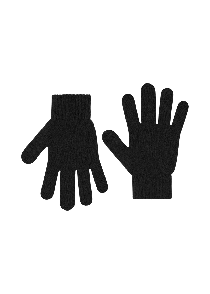 Gant en laine merinos recyclées | noir "wool gloves - deep black" - Colorful Standard