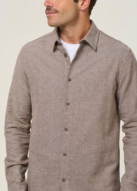 Chemise flannelle en coton bio | marron "flannel shirt - demitasse" - Knowledge Cotton Apparel