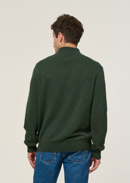 Pull en cachemire recyclé | vert "clemente - verde muschio" - Rifò