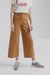 Pantalon large camel en coton bio - elephant