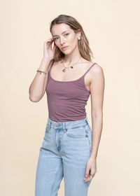 Débardeur en coton bio | vieux rose "core singlet muted rose wood"