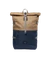 Sac à dos rolltop en matière recyclée | bleu et marron "bernt multi marsh yellow"