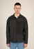 Surchemise à poche noire en twill coton bio - outdoor twill overshirt with contrast fabric phantom