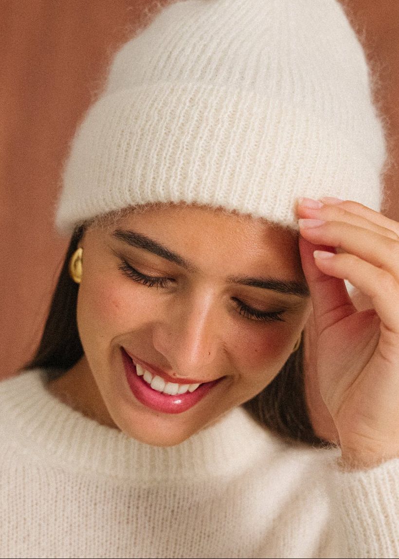 Le bonnet en mohair certifié | écru "nina" - Bonjour Demain