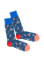 Chaussettes en coton bio | bleu "blue bike - blue"