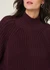 Pull maille en coton bio | aubergine "ola - cherry lacquer" - Jan'n June