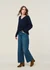 Jean taille basse ample en coton bio | bleu "wide heidi blue days gusset - blue days gusset" - Nudie Jeans