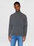 Pull col roulé en laine bio | gris "roll neck wool knit grey melange"