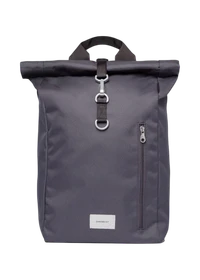 Sac à dos 19l en matière recyclée | noir "ground rolltop backpack l - asphalt with black webbing"