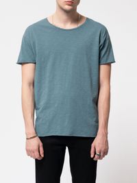 T-shirt bleu en coton bio - roger