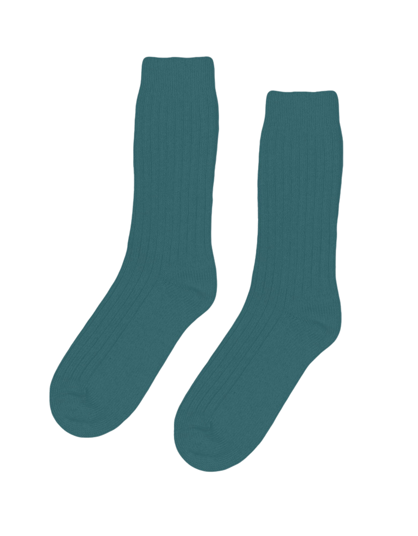 Chaussettes en laine mérinos recyclées | vert turquoise "ocean green" - Colorful Standard