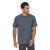 T-shirt imprimé gris en coton bio - p-6 logo responsibili-tee plume grey