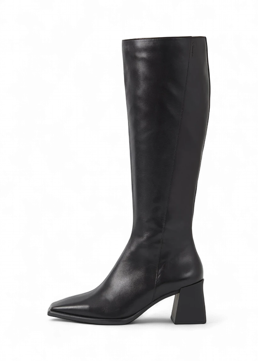 Bottes hautes en cuir certifié | noir "hedda - black" - Vagabond