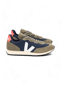 Baskets basses en recyclé | kaki et marine "rio-branco alveomesh nautico white orange fluo"