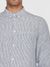 Chemise en lin bio | rayé "regular striped linen shirt total eclipse" - Knowledge Cotton Apparel