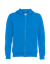 Sweat à capuche zippé bleu en coton bio - classic organic zip hood pacific blue