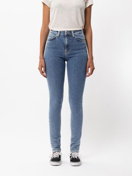 Jean skinny taille haute bleu délavé - hightop tilde blue sun