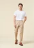Pantalon fuselé en coton bio | beige "swing"