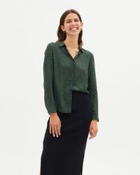 Chemise verte à motifs en ecovero™ - green chamaleon chamomile blouse