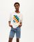 T-shirt blanc imprimé multicolore en coton bio - yes to color t-shirt snow white
