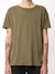 T-shirt ample vert chiné en coton bio - roger slub faded green - Nudie Jeans - 1