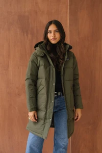 Parka en matières recyclées | kaki "downdrift parka - bsng"