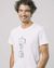 T-shirt blanc imprimé en coton bio - how to moka
