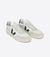 Baskets en suède et cuir certifié | blanc et vert "v-90 o.t. leath ex white cyprus" - Veja
