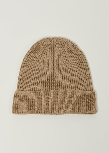 Bonnet en laine mérinos recyclée | beige - WeDressFair Essentiels